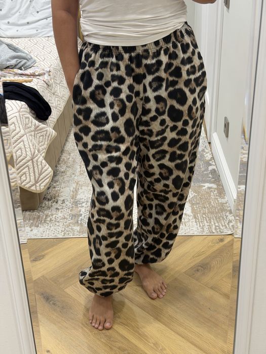 Леопардовые джоггеры хлопок