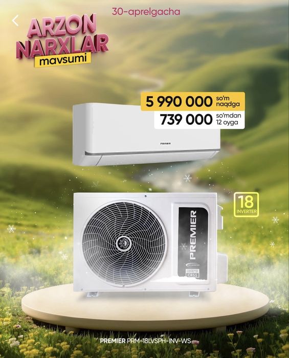 Konditsioner premier 12 Aksiya Muddatli tólov