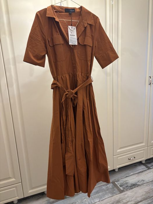 Rochie din bumbac cu eticheta XS Zara noua