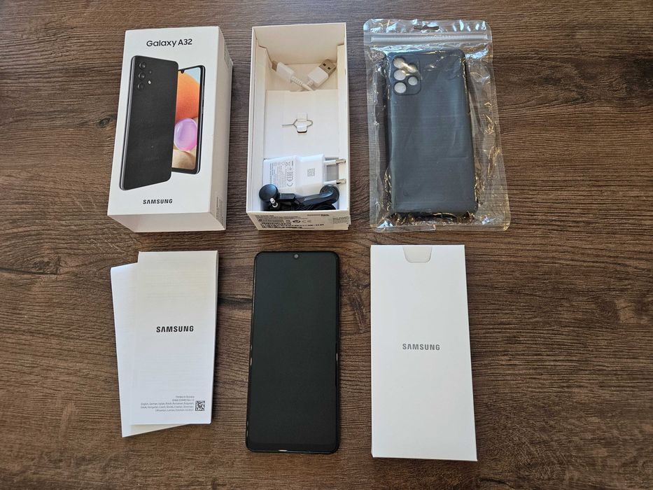 Samsung Galaxy A32 128GB SM-A325F/DS Dual-SIM GSM телефон зарядно кейс
