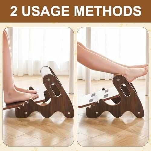 Нова Регулируема дървена поставка за крака ергономичен дизайн, 3 нива