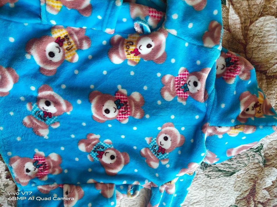 Детский банный халат на 2-4 годика