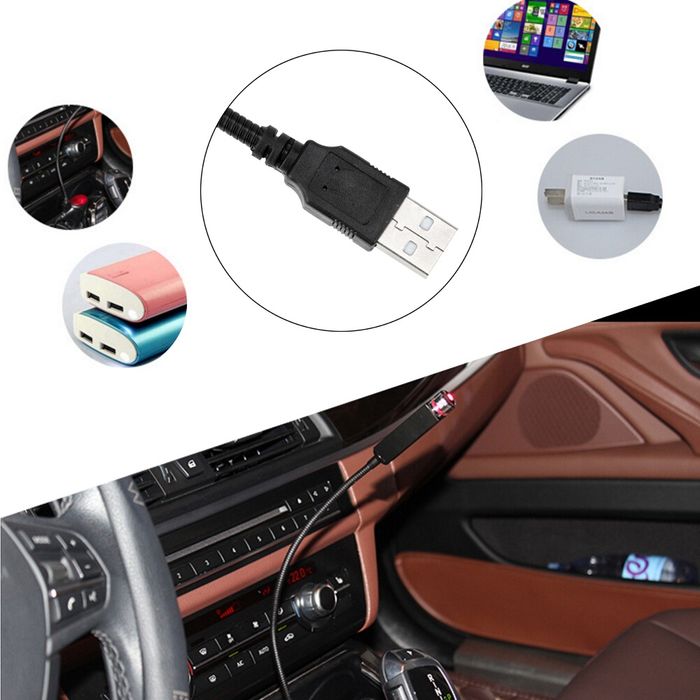Lampa Laser Stelute Albastru-Mov USB Star Light Lumini Ambientale auto
