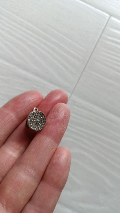 Кулон сердце красивый,серьги