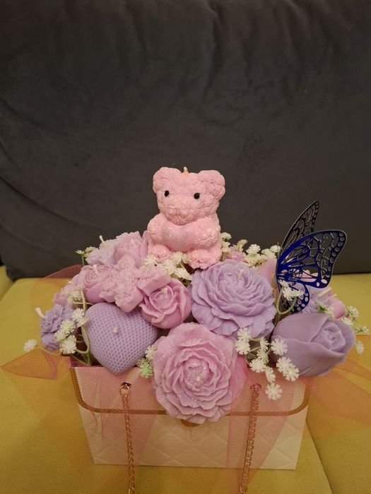 Букети от ароматни соеви свещи