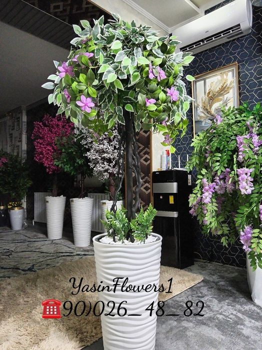 Суний гуллар ва дарахтлар Искусственные цветы и деревья