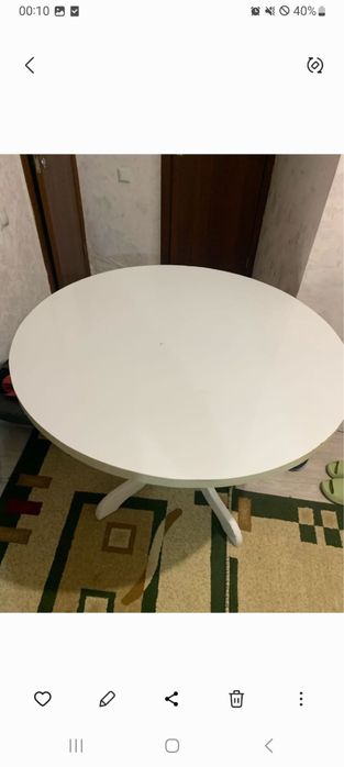 стол обеденный белый 120