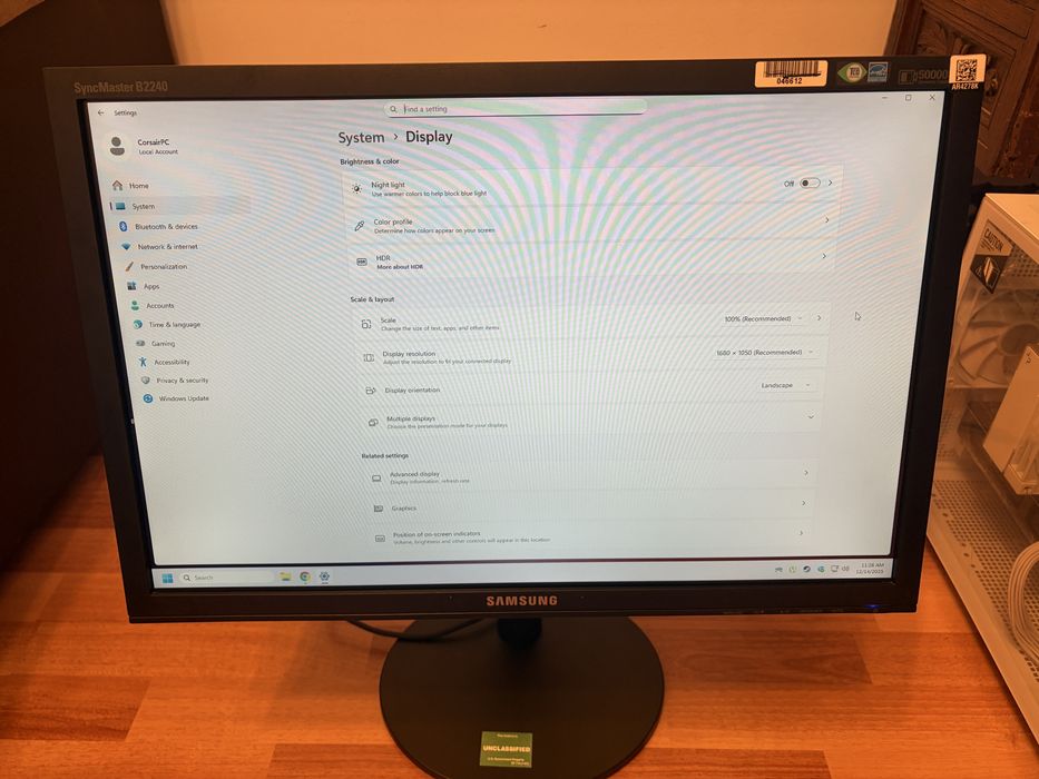 Monitor LCD Samsung 22 inch B2240EW , WSXGA+