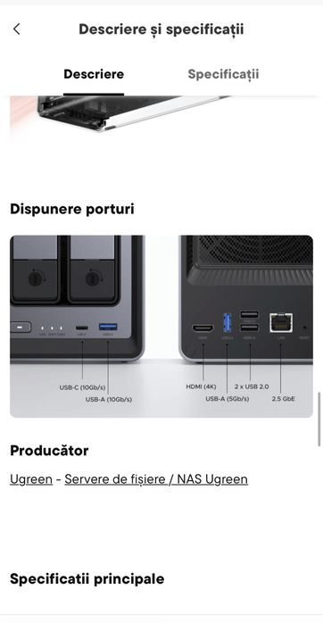 UGREEN NASync DXP2800. Quad-core, SIGILAT, transport inclus