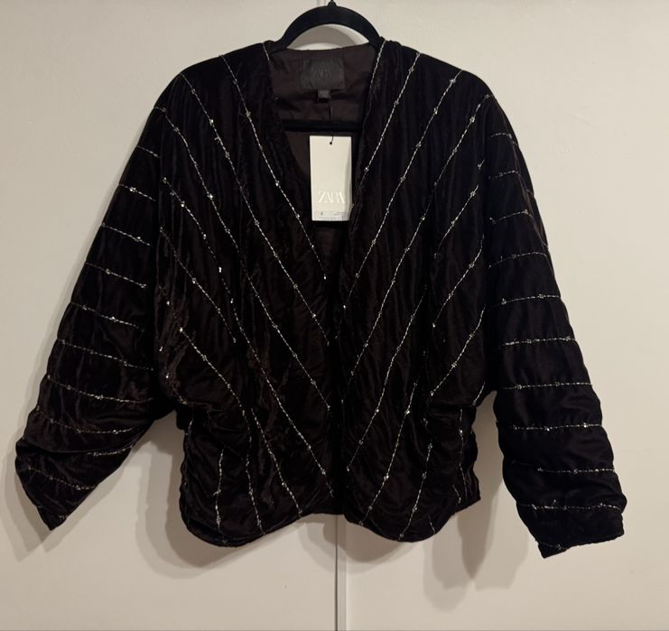 Бархатное кимоно Zara, с этикеткой