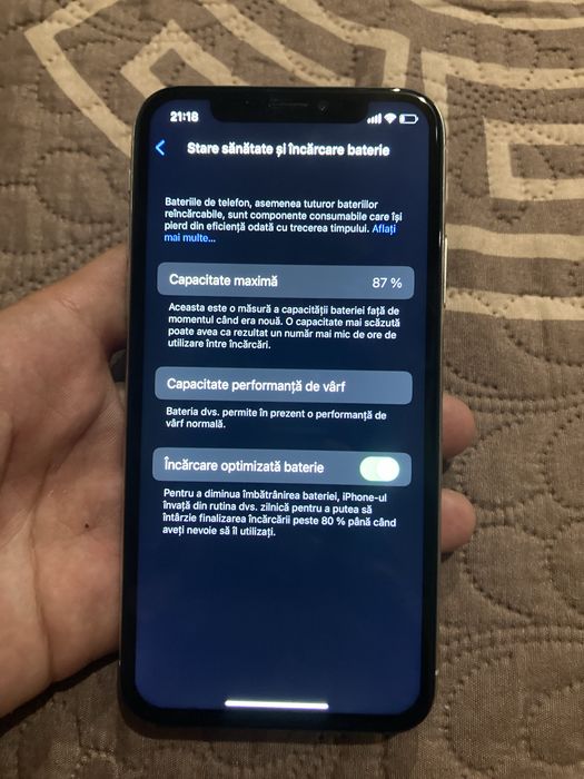 IPhone X 64GB 87 Baterie