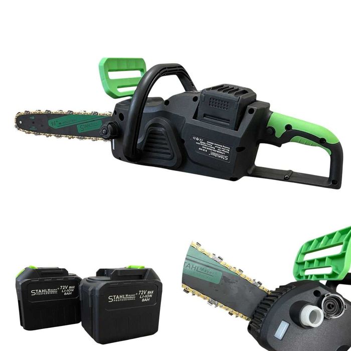 НЕМСКА Акумулаторна Верижна Резачка STAHLMAYER 72V 8Ah–16" + ЛЕД ФЕНЕР