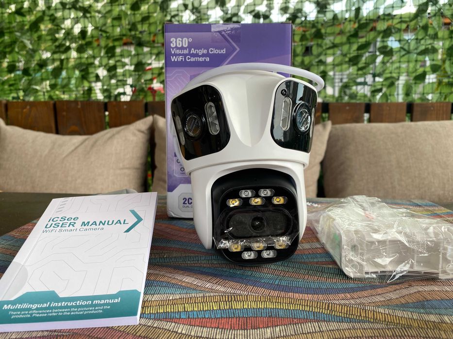 Wi-Fi Smart Камера 360° с Троен Обектив и Нощно Виждане