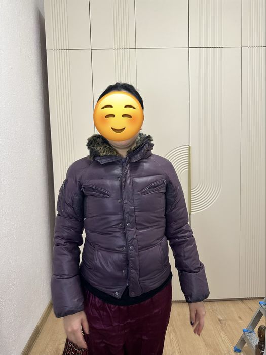 Немецкий пуховик. Воротник из кролика