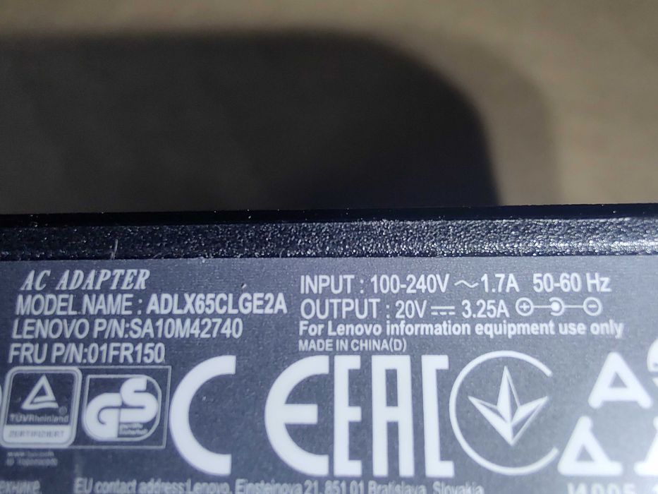 Incarcator Lenovo 01FR150 Liteon ADLX65CLGE2A 20V 3.25A 65W 4mm x 1.7