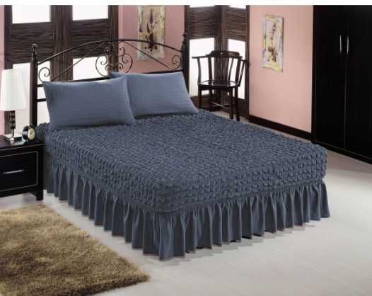 Husa pat dublu + 2 fete de perna,bumbac elasticizat