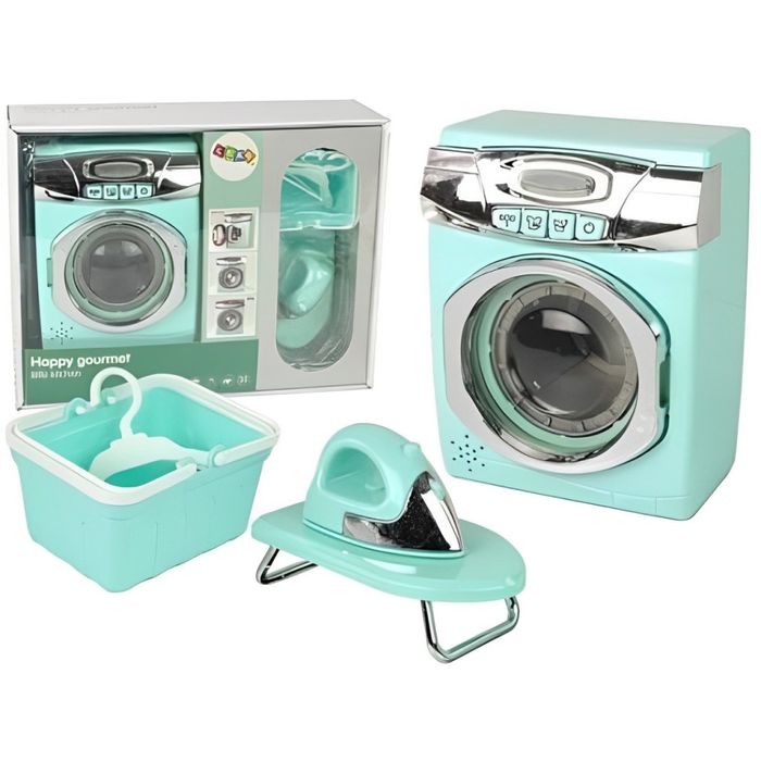 Детски комплект за пране, Пералня, Ютия, Аксесоари, Светлини, Звуци