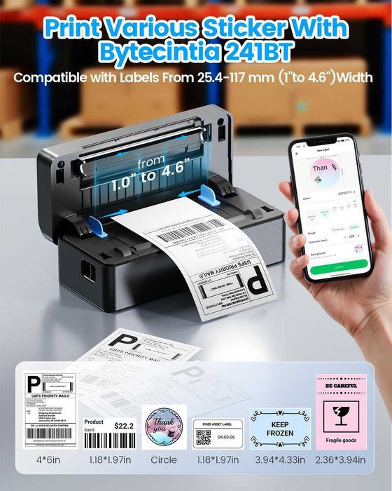 Bluetooth термопринтер за етикети