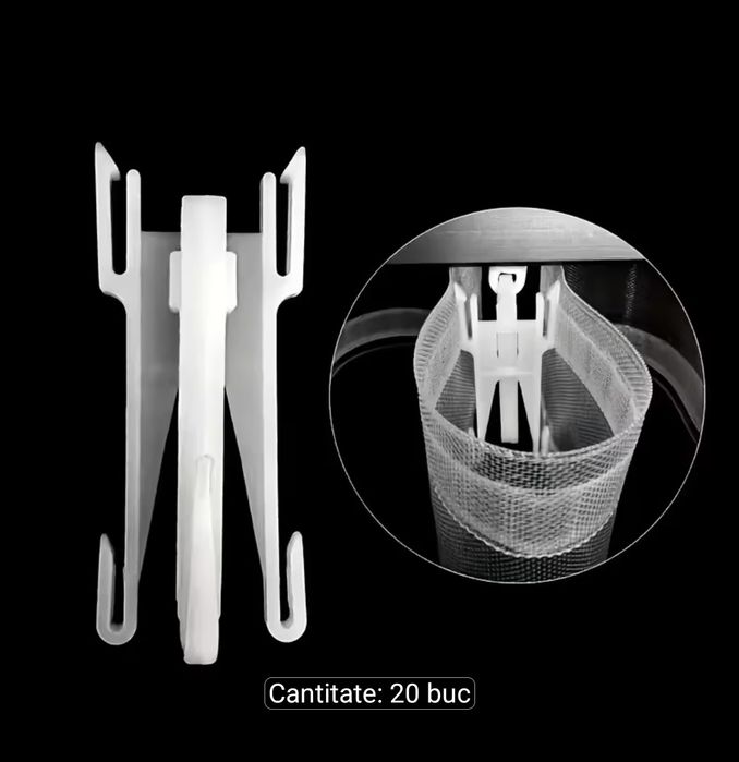 Carlige/calareti reglabili pe inaltime pentru perdele Wave