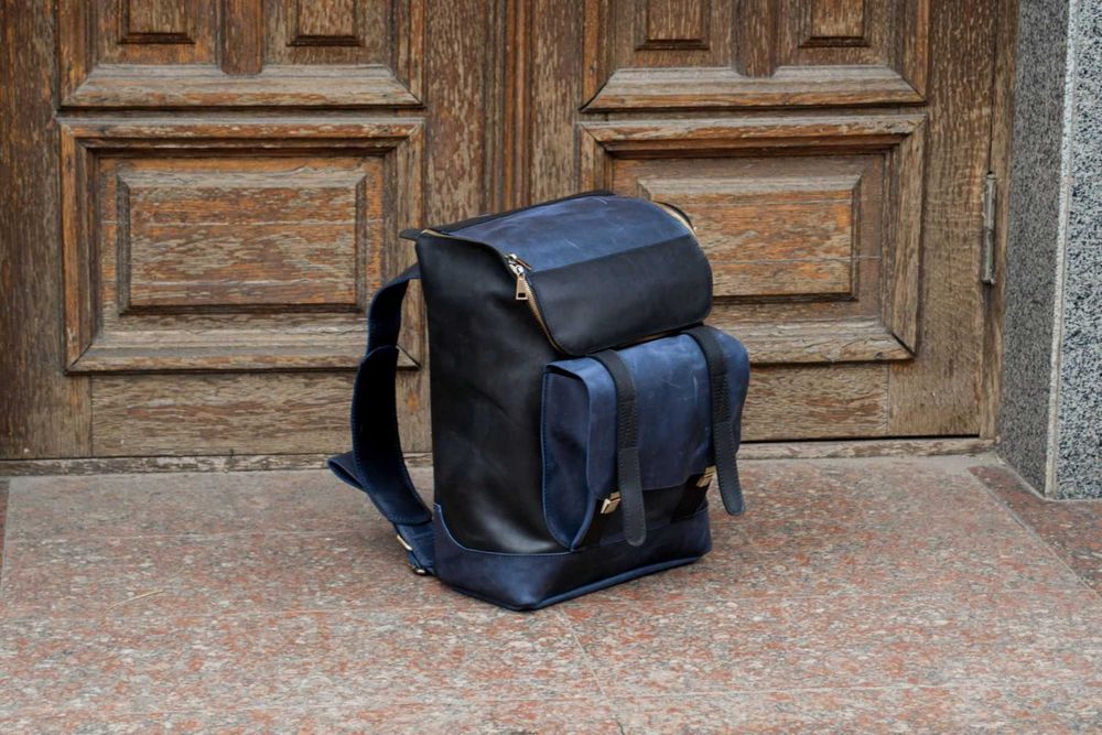 Rucsac din piele naturală. Rucsac pentru laptop. Rucsac de călătorie. Leather Laptop backpack