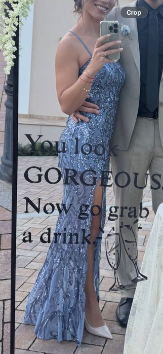 Официална рокля с пайети