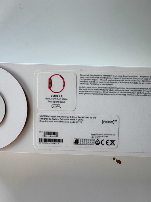 Apple Watch Series 8 Red 100% Battery