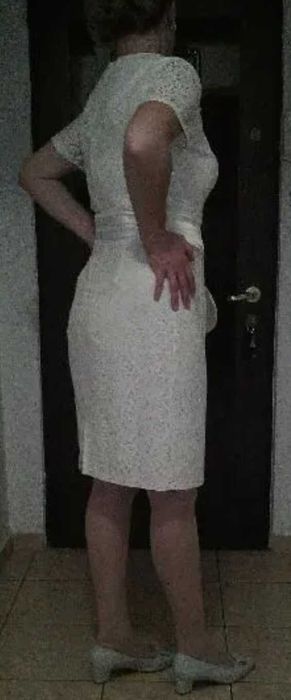 Rochie /mireasa/cuninie civila/ocazie  scurta dreapta