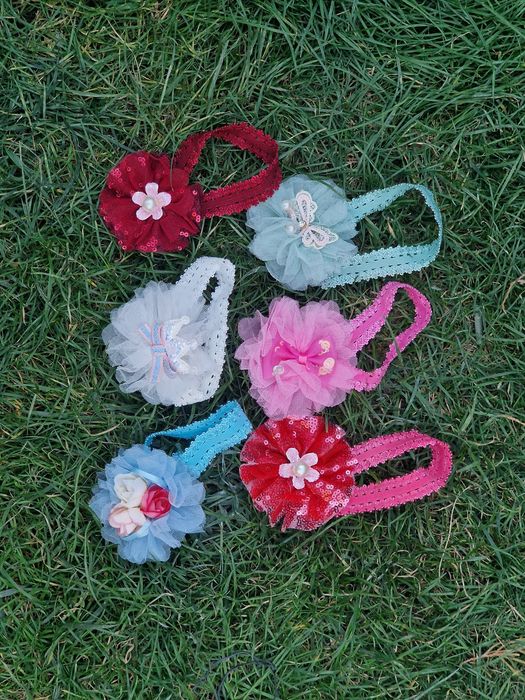 Set 6 rochițe tulle și bentițe ședințe foto newborn / nou-născut