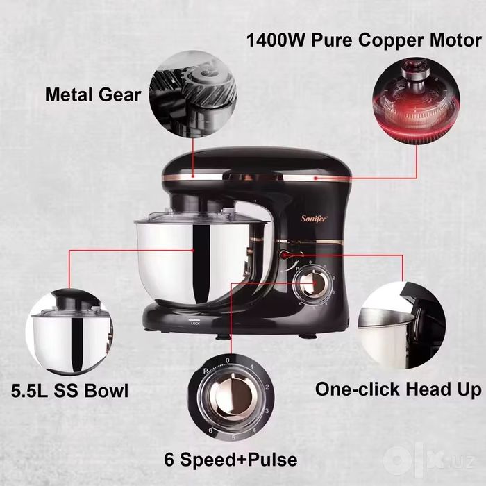 Доставка! Профессиональный Миксер Sonifer SF-8064