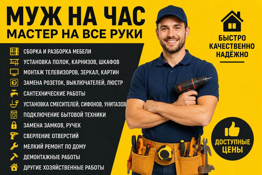 Муж на час! Мастер на дом!
