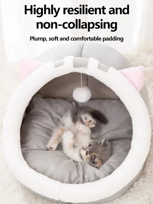 Домик Для Домашних Кошек Моющаяся Кровать Для Пещерных Кошек.