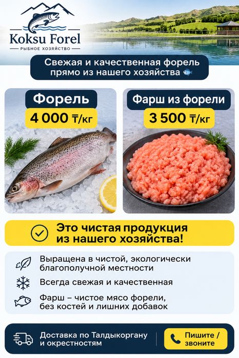 Форель и фарш из форели — напрямую из хозяйства