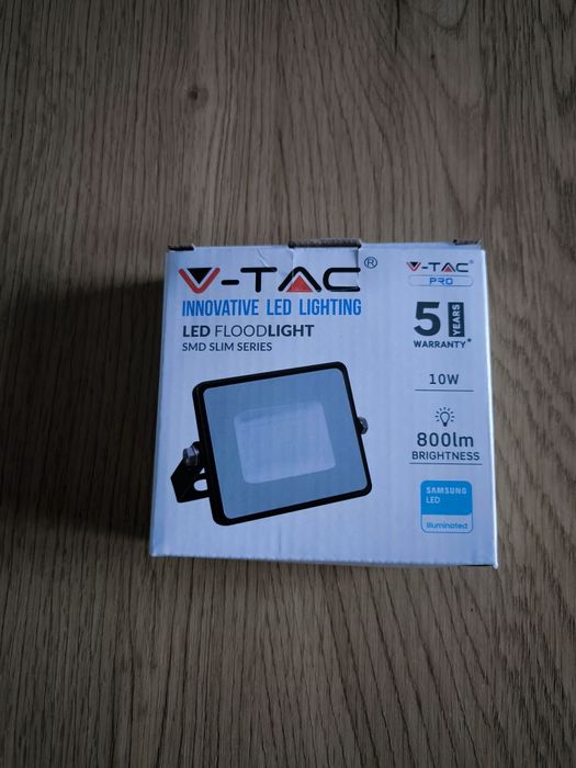 Reflector LED 10W, IP65, 6400k alb rece, 800 lm, V-TAC, cip samsung