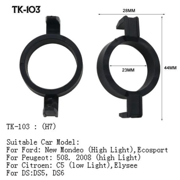 База/адаптер ТК-103/ 2бр. H7 LED преходник/основа за държач на фарове