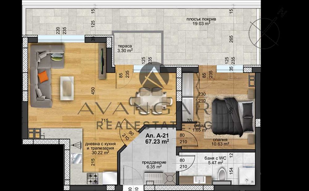 Продава се Двустаен апартамент в Пловдив, Христо Смирненски - 76 кв.м за 1895 €/кв.м - Снимка #1