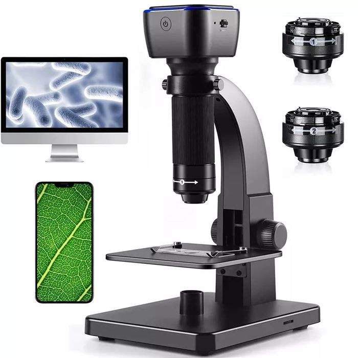 Дигитален Wi-fi микроскоп 5 Mp, 2000X, 2 обектива, USB към компютър