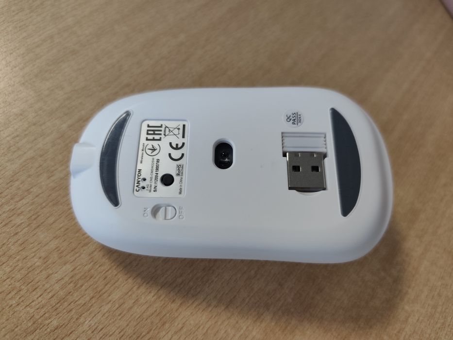 Оптична,безжична мишка Canyon mw22, white