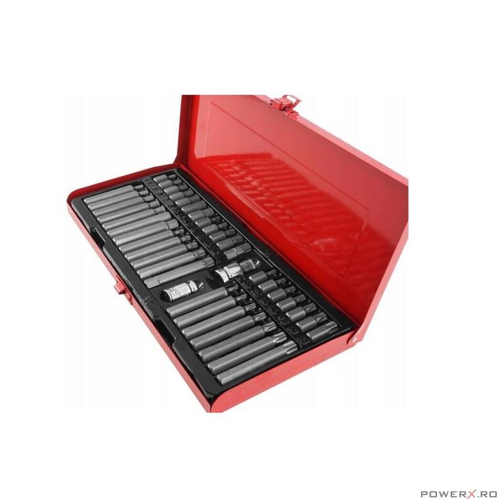 Trusa biti, imbusuri, torx, canelat, 40 piese, 30-75 mm, Verke