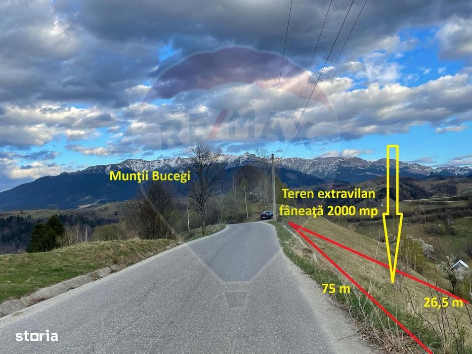 Teren extravilan, 2000 mp, Sat Peștera (com Moieciu)