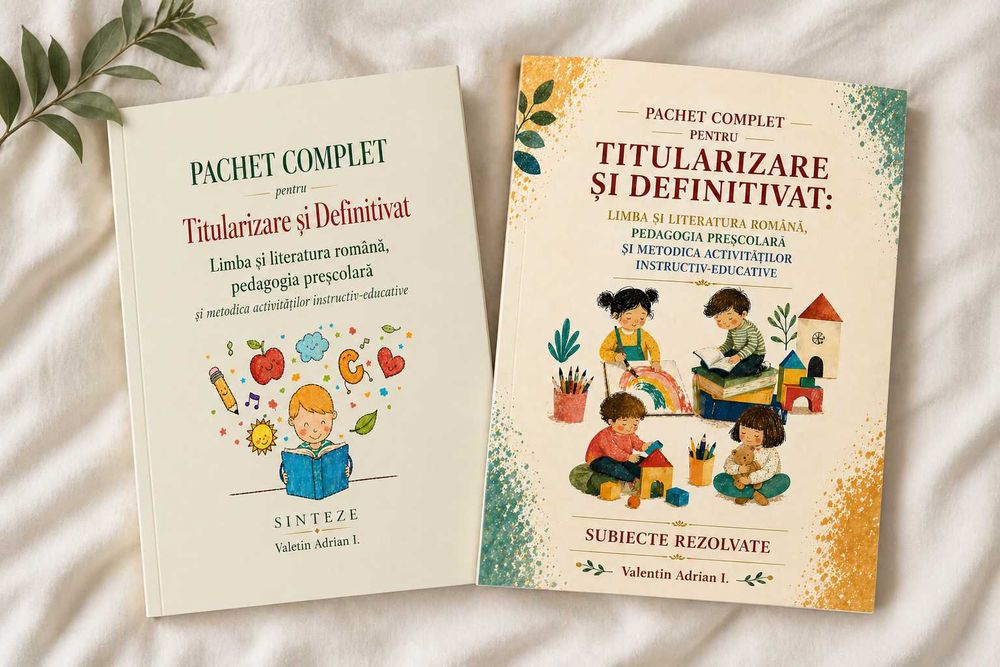 Educatie prescolara si Limba romana, Pachet Complet Titularizare si Definitivat – Sinteze + Subiecte rezolvate