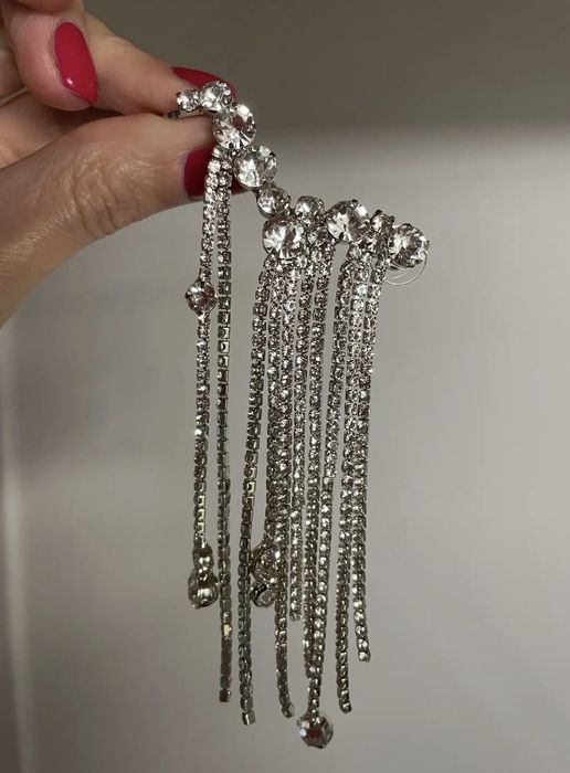 Серьги со стразами