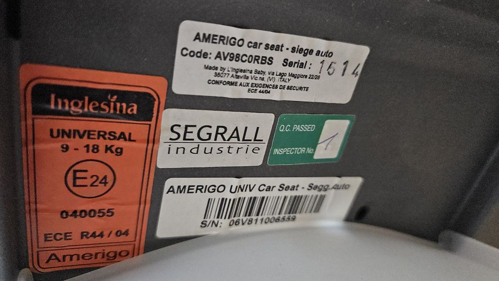 Scaun auto copii 0-20kg Inglesina Amerigo.
