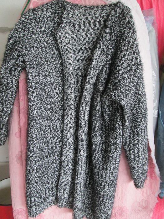 cardigan calduros alb/negru dame 44/L