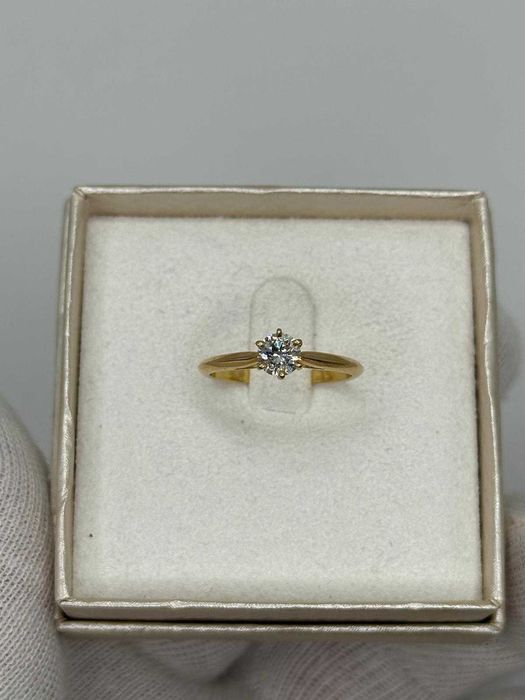 INEL AUR 18K + 1 Diamant = 0.50CT - VVS1 - G - Vintage + Certificat!
