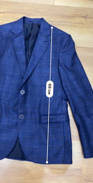 Пиждак TUGI подростковый синий в клетку