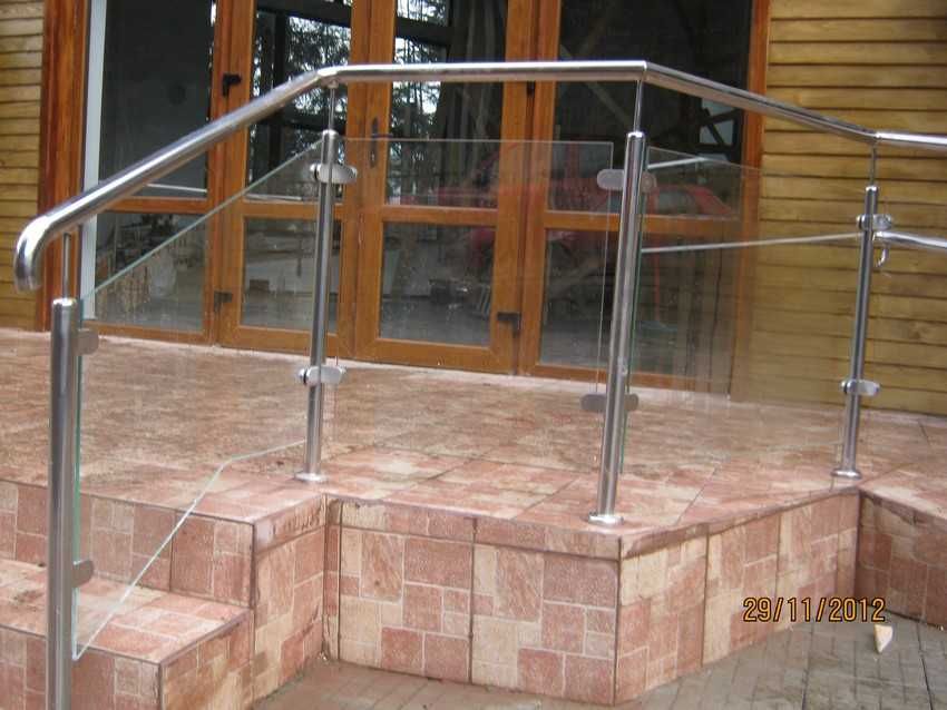 Balustrada sticla inox ,balustrada din sticla