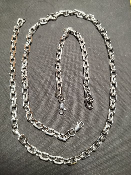 Set lanț și brățară Inox nou