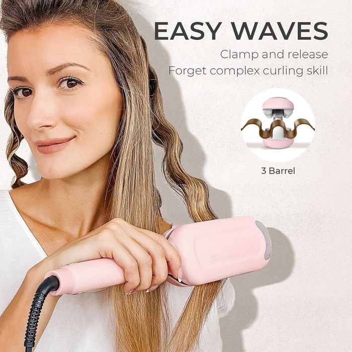 Маша за коса - TYMO ROVY Beach Waves Curling Wand, йонна маша за дълбоки къдрици