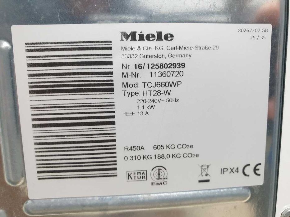 UK - 9кг - Wi-Fi - Miele T1 Сушилня с Термопомпа и Аларма Миеле 12м Гаранция