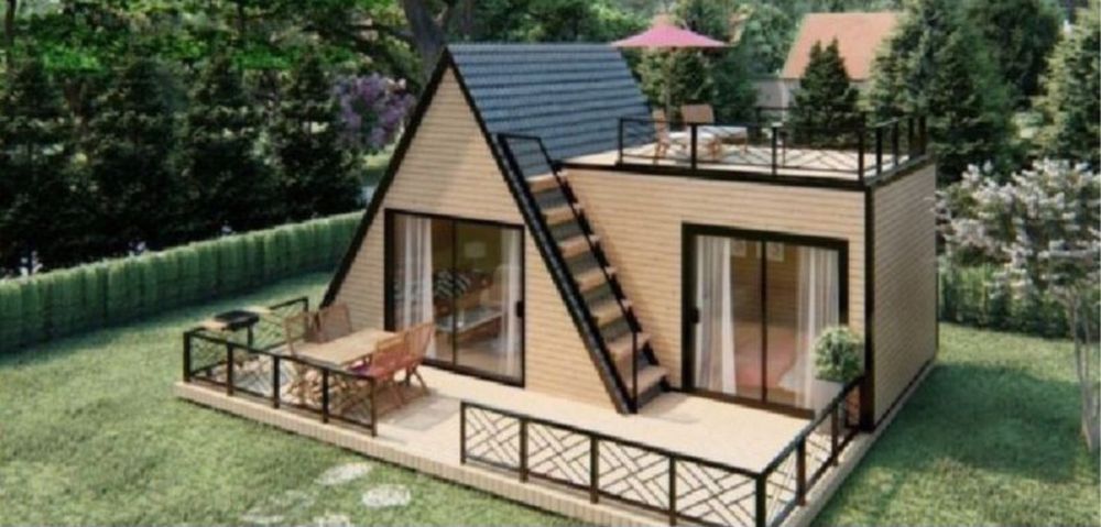 Vând cabane tip A frame la cheie , acceptam variante auto